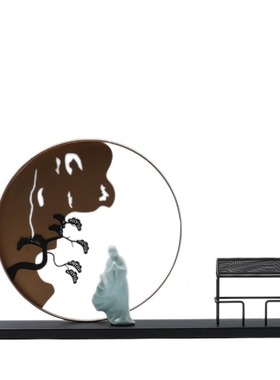 新中式创意客厅玄关电视柜摆件