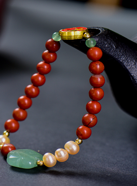 珠花蝶度女红石民族风原创手作