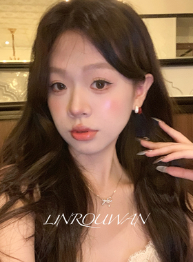 安可拉红耳钉女高级感复古