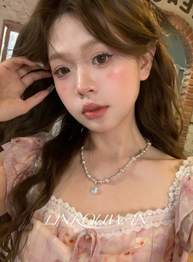 曼塔玫瑰紫珍珠项链女轻奢高级感