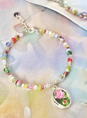 莫奈花园蝶恋花小米珠手链