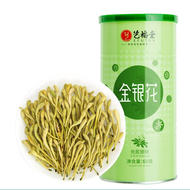 艺福堂花茶金银花干花特级茶叶泡水搭菊花茶包正品花草官方旗舰店