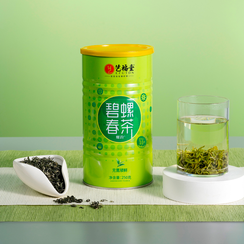 浙江名牌产品，艺福堂 2022新茶明前碧螺春茶 螺韵 嫩栗果香 250g*2罐