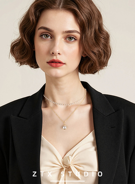 ZTX 叠戴珍珠项链女2025新款精致百搭脖子配饰多层气质复古颈链