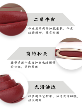 韩版百搭装饰牛皮皮带时尚简约小