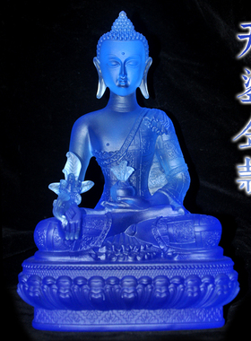 普门庵古法琉璃居家佛像禅意摆件