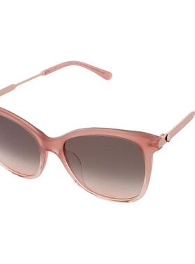 代购kate spade女士太阳镜防紫外线遮光渐变镜片轻盈蝴蝶形粉色