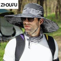 Fishing Great Eaves Sun Hat Hood Men Sun Protection Hat Wide Eatery Fisherman Hat Outdoor Breathable Working Sun Hat 0110c