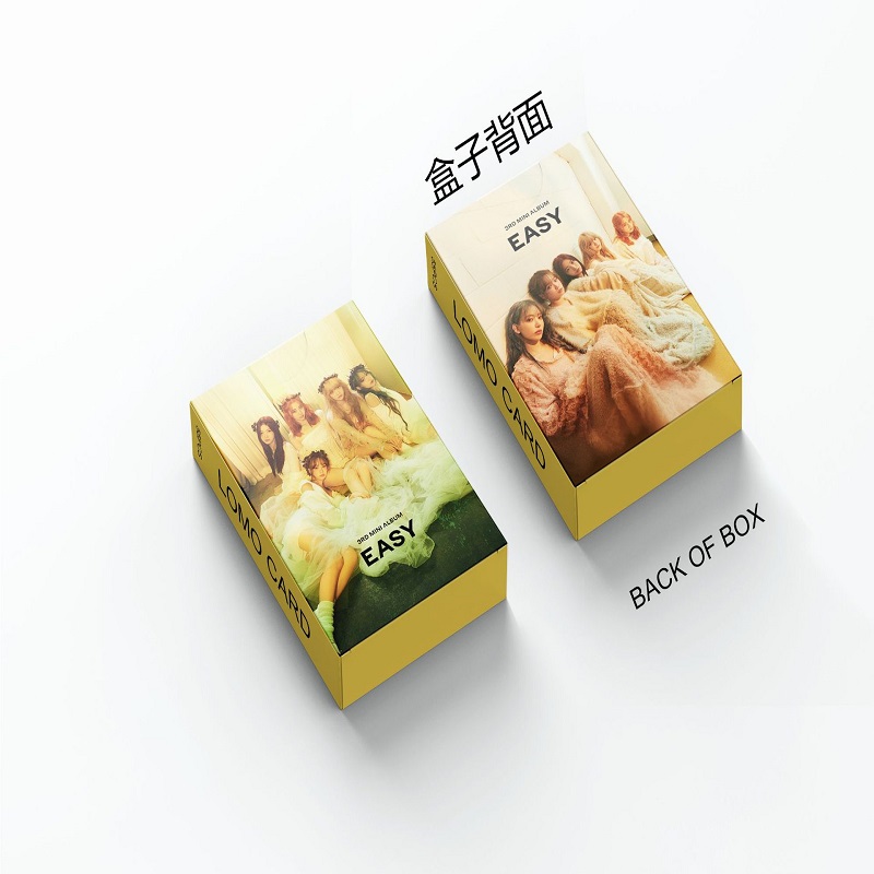 55张LE 3rd Mini Album  EASY新专自印双面小卡LOMO卡随机卡 - 图2