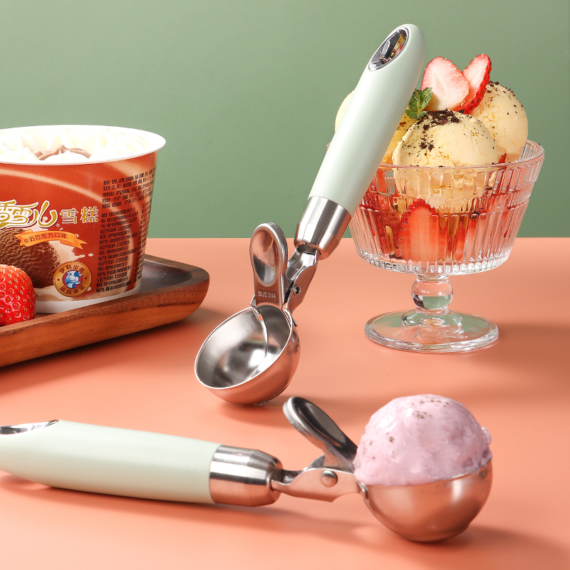 冰淇淋勺304不锈钢挖球器冰激凌勺挖冰淇淋挖勺器雪糕挖圆球勺子-图0
