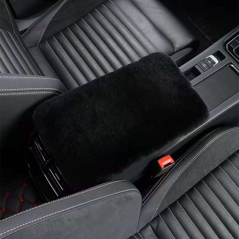 汽车扶手箱垫羊皮毛一体毛绒车中央扶手箱套胳膊垫通用型车载内饰,淘宝优惠券,粉丝福利购,淘宝优惠卷