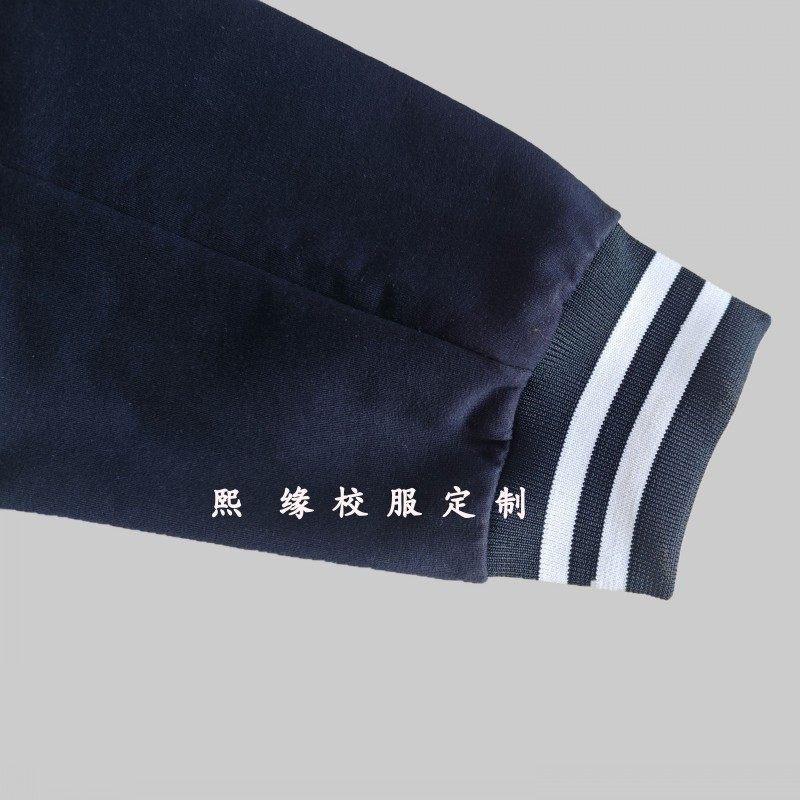 定制四季校服裤子藏蓝色双白条裤子紧腿中小学生收口运动校裤加厚,淘宝优惠券,粉丝福利购,淘宝优惠卷