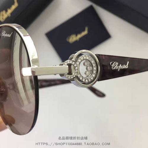 正品代购新款Chopard萧邦钻石系列板材猫眼墨镜女SCHB67S太阳眼镜-图3