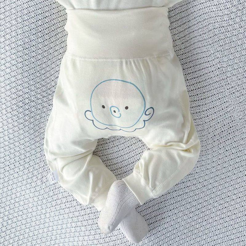 婴儿裤子按扣裆纯棉无骨高腰护肚裤春大PP裤宝宝打底裤可外穿,淘宝优惠券,粉丝福利购,淘宝优惠卷