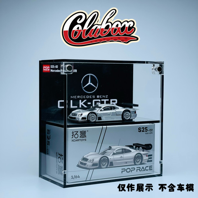 Tuoyi POPRACES S25-01/02 Mercedes-Benz CLK-GTR 1 64 Premium Acrylic Display Box Dustproof Box