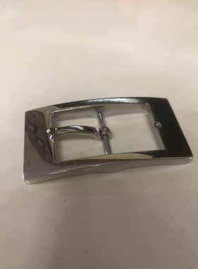 男士皮带扣头一体切割40mm不锈钢腰带头手工镜面超长质感日字扣