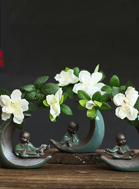 室内水培植物花盆禅意风家居装饰