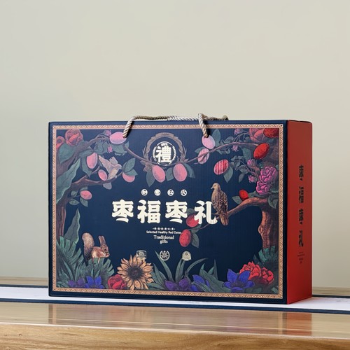 年货红枣礼干果空盒子新疆大枣无核礼品盒干枣纸箱年货礼盒可加印 - 图1