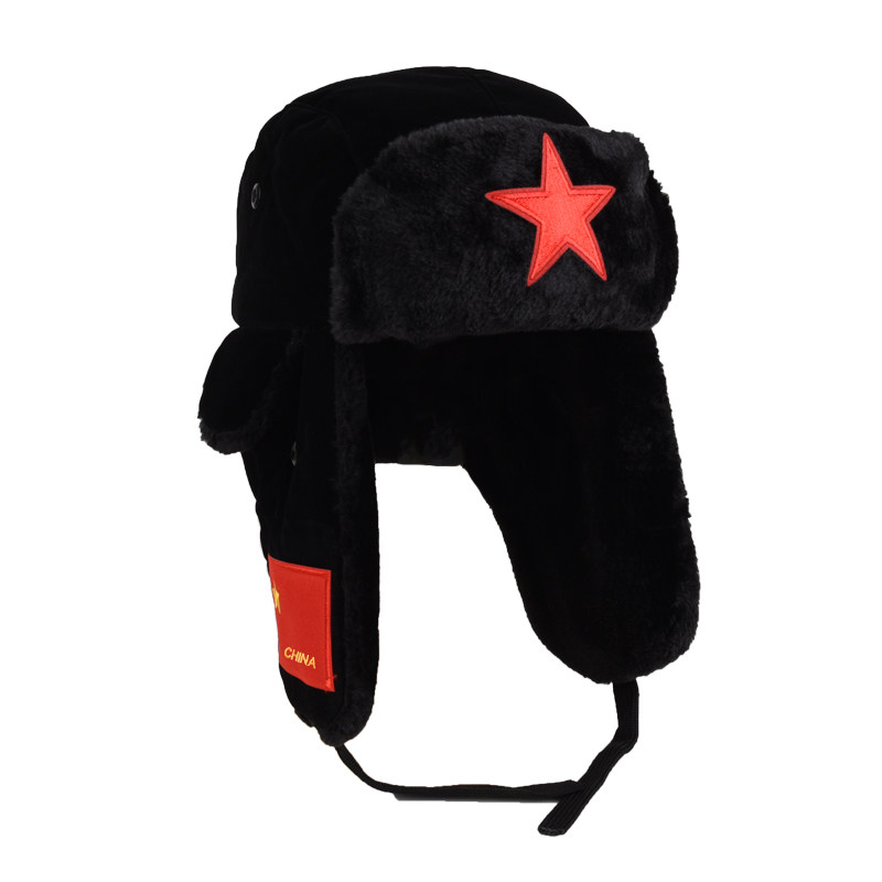 雷锋帽男冬季保暖儿童棉帽子防寒加厚东北骑车红五角星火车头帽女,淘宝优惠券,粉丝福利购,淘宝优惠卷