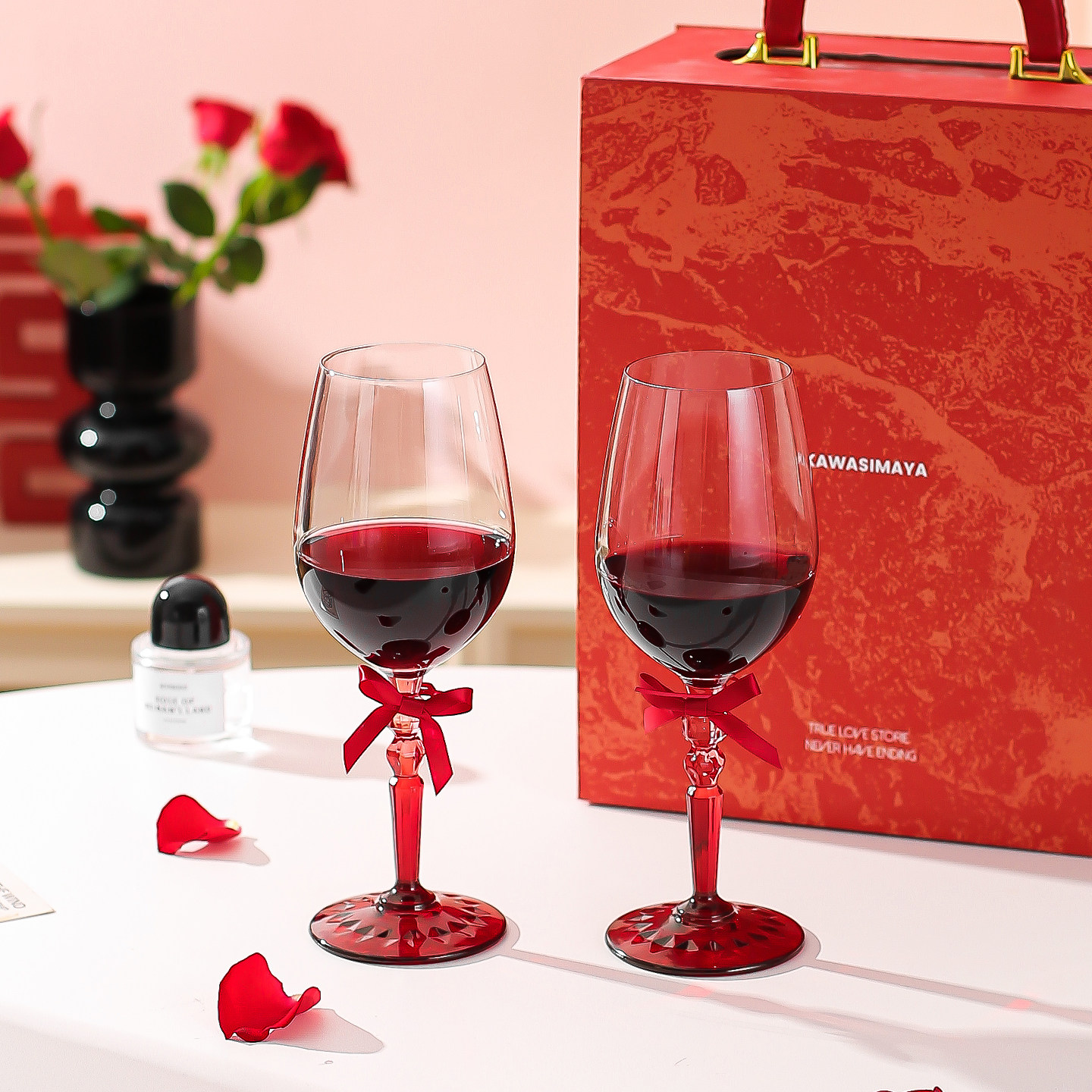川岛屋敬酒杯红酒杯2个一对礼盒装高脚杯订婚结婚新婚礼物送新人,淘宝优惠券,粉丝福利购,淘宝优惠卷
