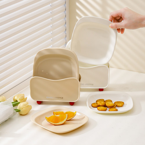 川岛屋吐骨碟家用吐骨头盘碟塑料小碟子桌面餐桌食品级垃圾渣盘子 - 图3