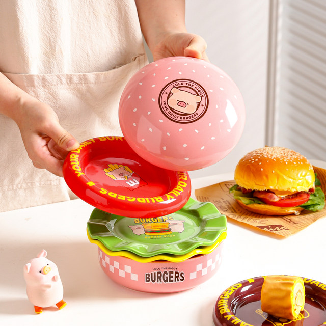 Kawashimaya&lulu pig burger tableware birthday gift