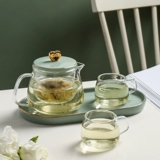Стеклянный заварочный чайник, милый фруктовый чай в форме цветка, чайный сервиз, комплект