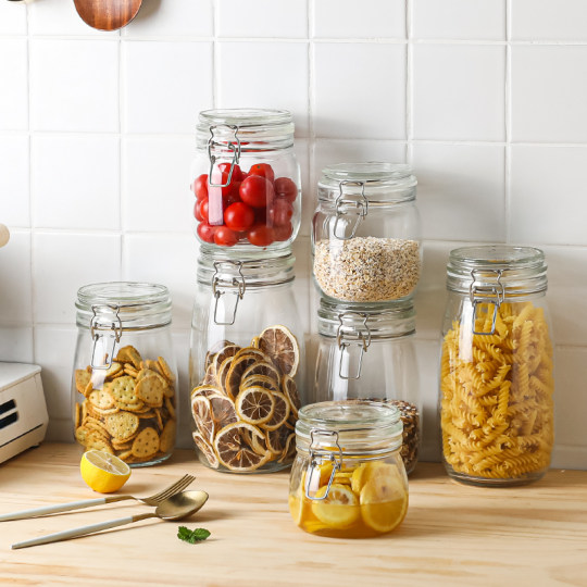 Glass sealed jar rock sugar lemon passion fruit jar