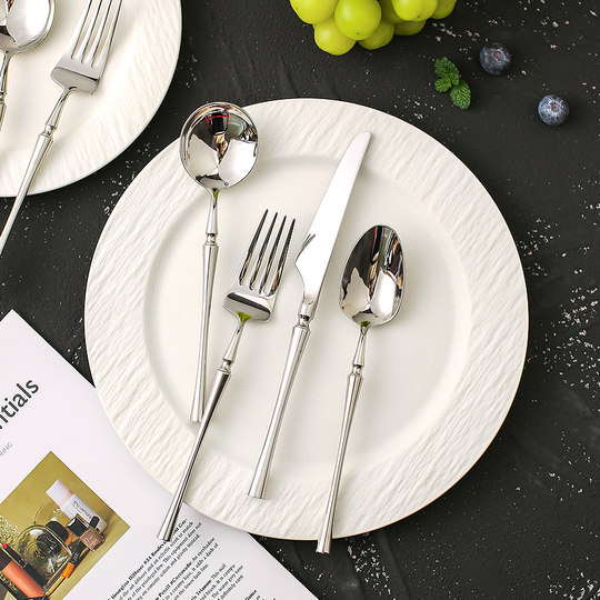 Kawashimaya high-value steak knife, fork spoon three-piece set