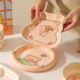 Kawashimaya lulu pig bowl and plate set for one person as a gift