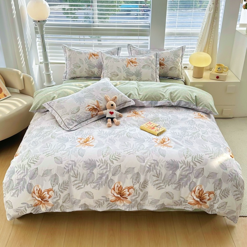 新款田园清新四件套加厚被套宿舍床单被套枕套四件套礼盒发货 st