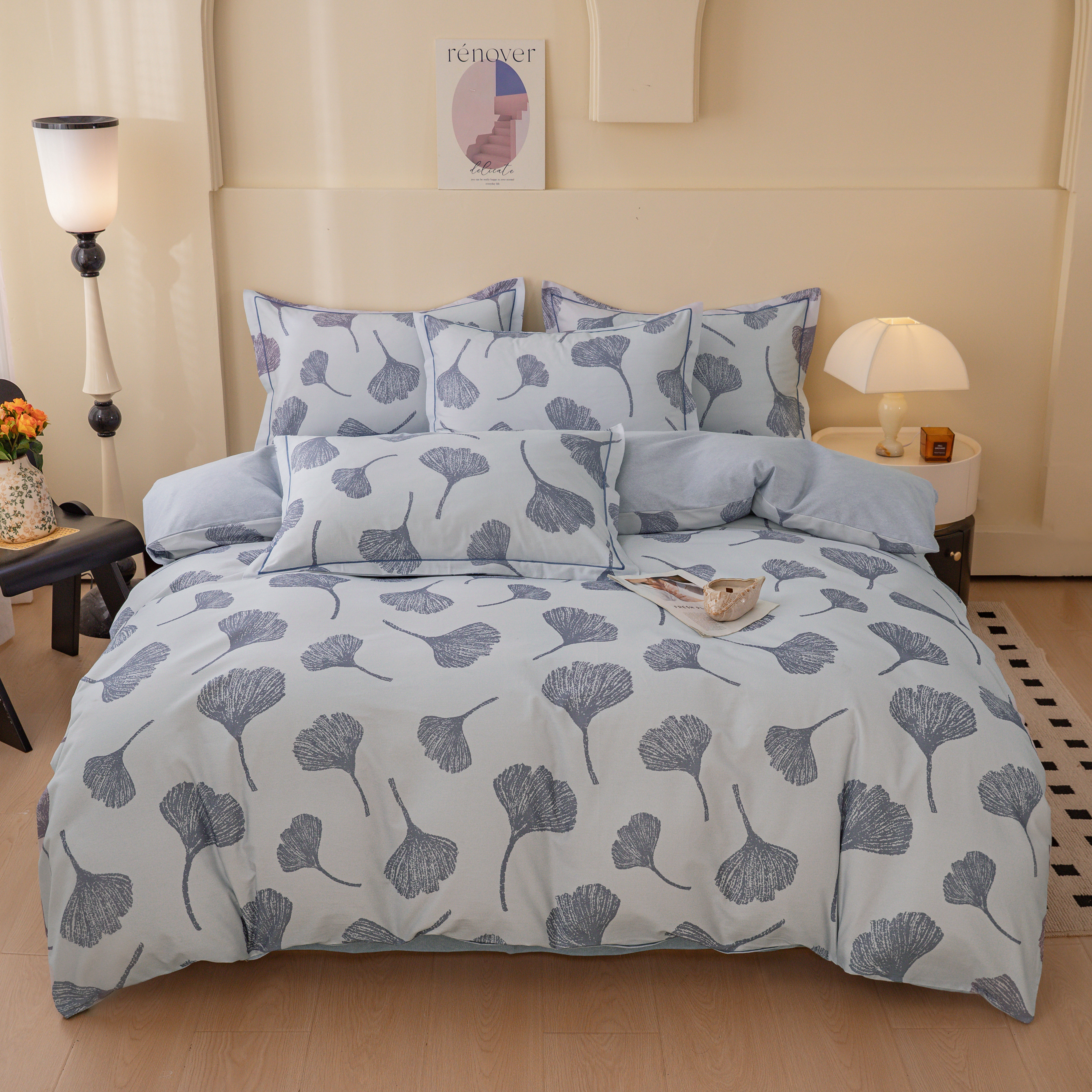 纯棉100棉全棉床品四件套被套床上用品学生宿舍床单四件套bx