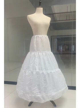 儿童公主礼服裙撑85大摆型三钢圈女童蓬蓬长裙绑带撑裙内衬内撑