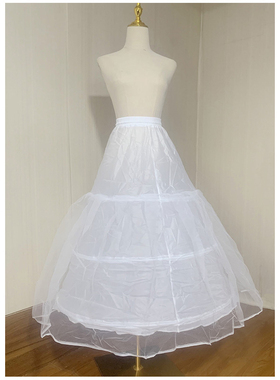 婚纱礼服内衬裙撑三钢圈婚纱礼服内衬裙超蓬舞会表演出服