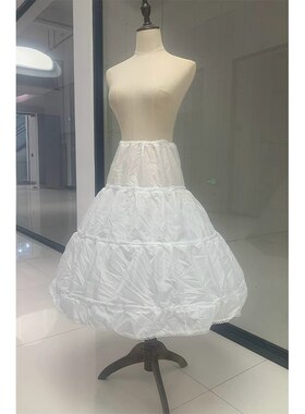 儿童公主礼服裙撑65大摆型三钢圈女童蓬蓬长裙绑带撑裙内衬内撑