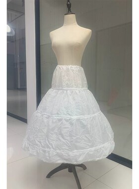 儿童礼服裙蓬裙衬裙75女孩礼服演出内撑蓬蓬裙带骨撑裙配饰裙撑
