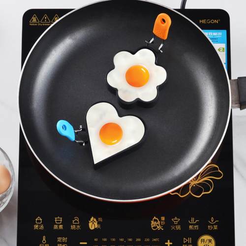 不锈钢煎蛋器不规则煎蛋器厨房工具硅胶手柄煎鸡蛋模具多图形模型 - 图0