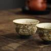 Blue and white flint red ceramic tea cup home master cup single high-end Chinese style ancient kung fu tea set cup
