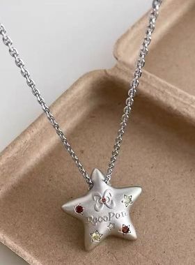 “幸运星”多巴胺小星星项链冷淡风五角星长款卫衣链吊坠配饰百搭