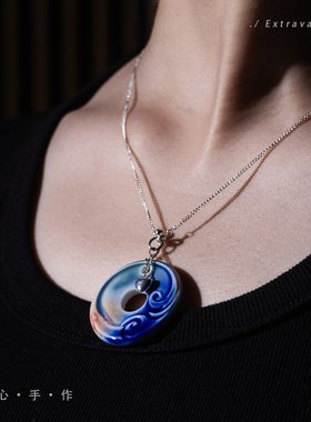 手工手绘陶瓷简约百搭项链