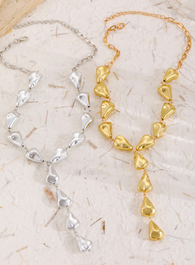 欧美夸张巴洛克Y型锁骨链项链