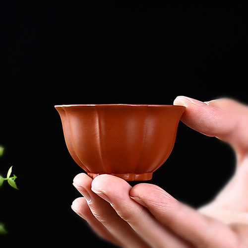 茶杯宜兴紫砂杯功夫茶具小茶杯套装陶瓷主人杯品茗杯单杯男建盏茶 - 图2