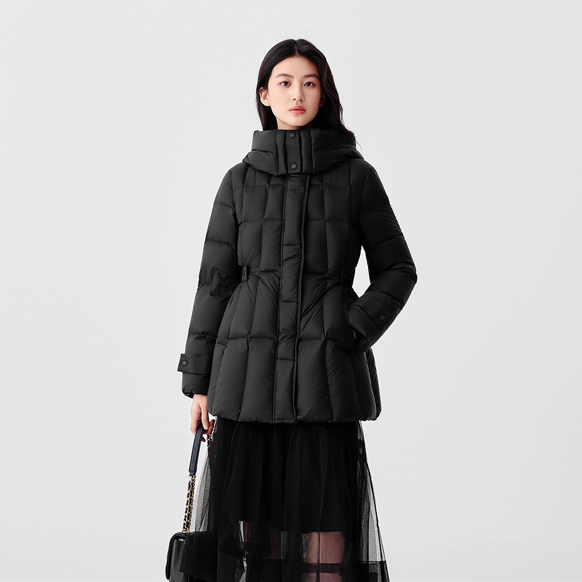 珂莱商场同款25冬新款通勤百搭保暖鸭绒羽绒服外套女装 KR01130W0 - 图0