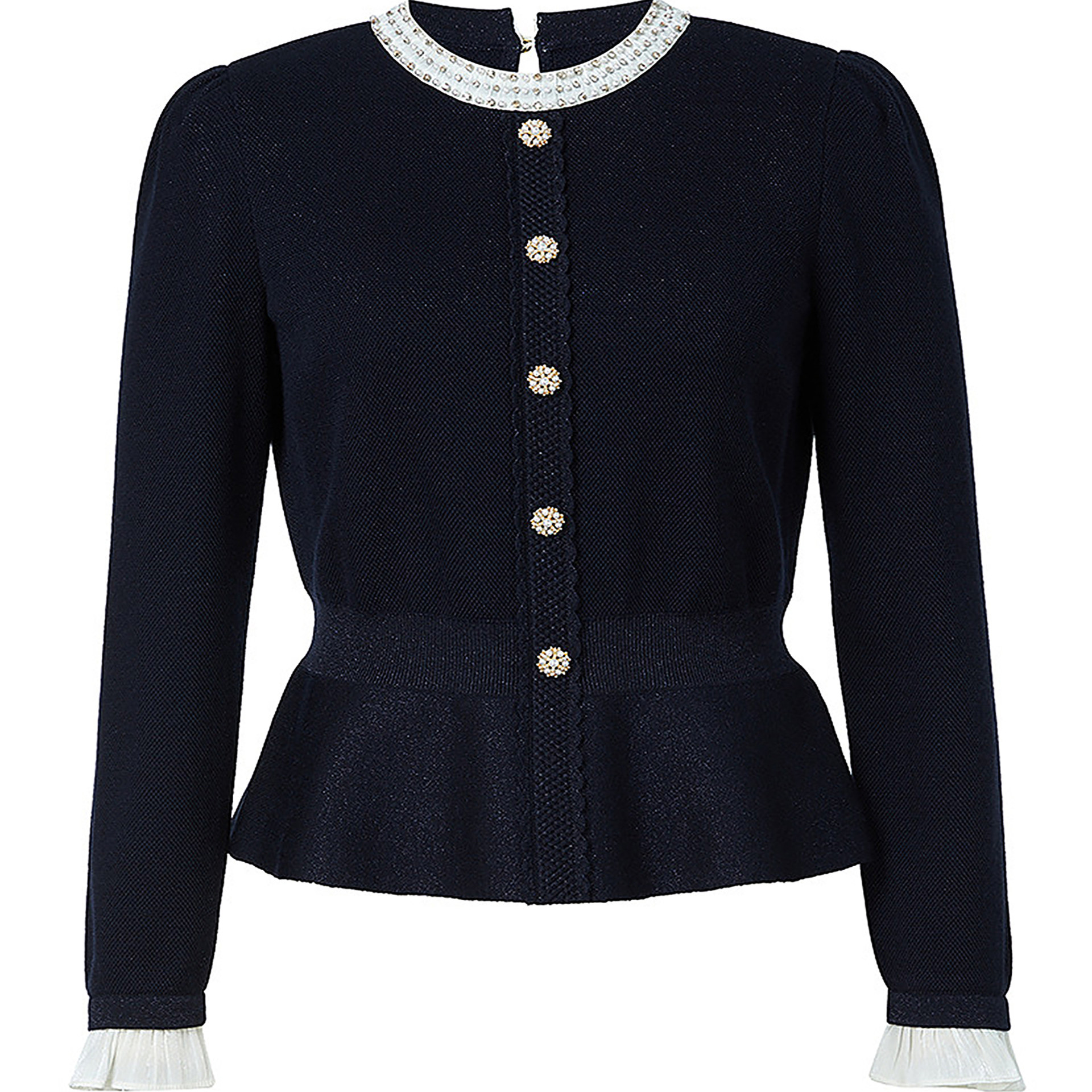 珂莱商场同款26春新玫瑰边千金风羊毛闪葱针织衫半身裙 KZ03788P7,淘宝优惠券,粉丝福利购,淘宝优惠卷