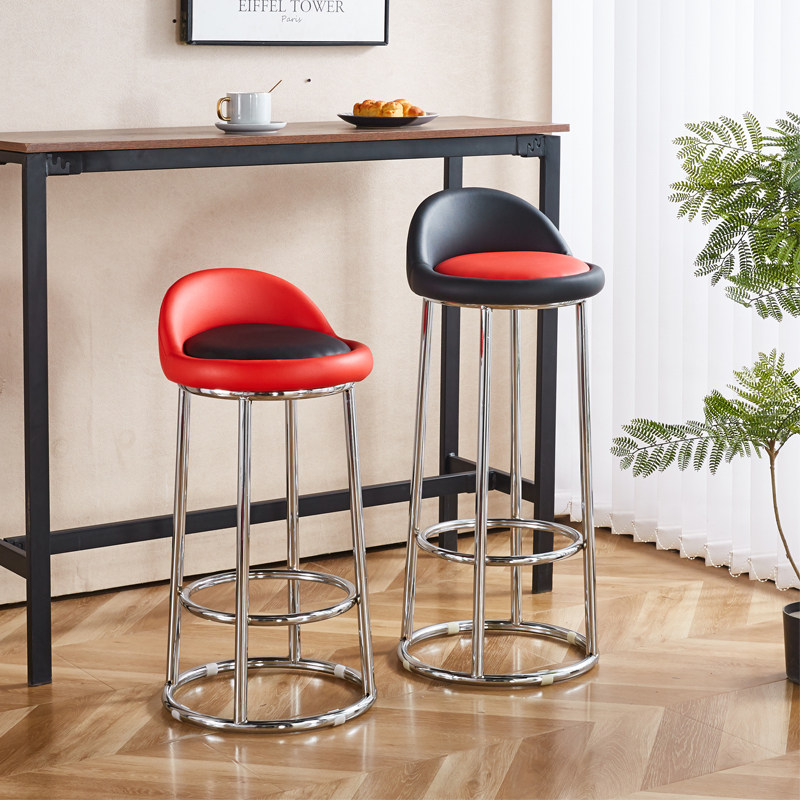吧台高脚椅现代简约酒吧椅高凳子靠背高脚凳吧台凳铁艺圆凳吧凳,淘宝优惠券,粉丝福利购,淘宝优惠卷