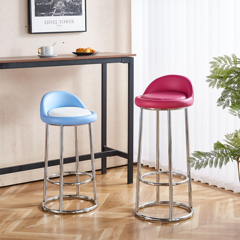 吧台高脚椅现代简约酒吧椅高凳子靠背高脚凳吧台凳铁艺圆凳吧凳,淘宝优惠券,粉丝福利购,淘宝优惠卷