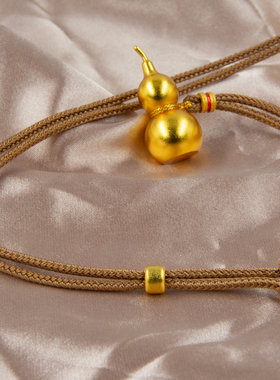 lucky rose2025新款饰品 秋冬百搭首饰项链女 金色葫芦吊坠毛衣链