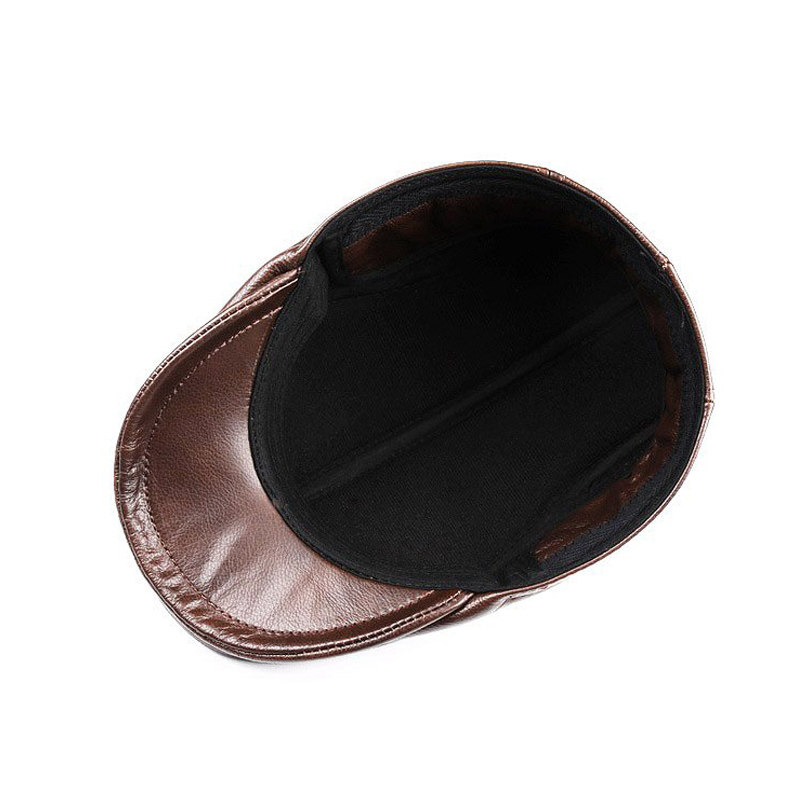 真皮帽子男士中老年人鸭舌帽秋冬季复古前进帽贝雷帽爸爸护耳保暖,淘宝优惠券,粉丝福利购,淘宝优惠卷