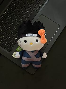 正版新款卡通动漫HelloKitty火影忍者钥匙扣挂件漩涡鸣人凯蒂猫