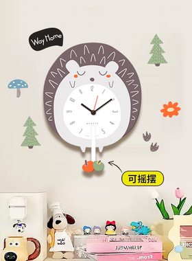 创意卡通动物静音挂钟桌面时钟